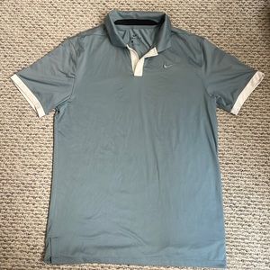 Nike Dri Fit Polo Light Blue and White - small